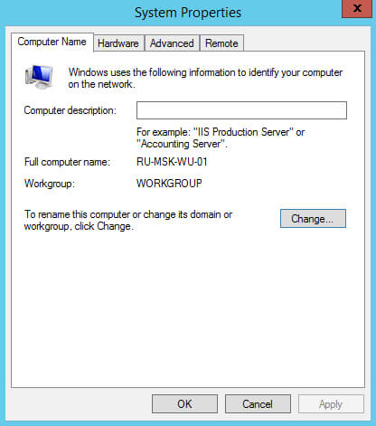 Базовая настройка Windows Server 2012 R2