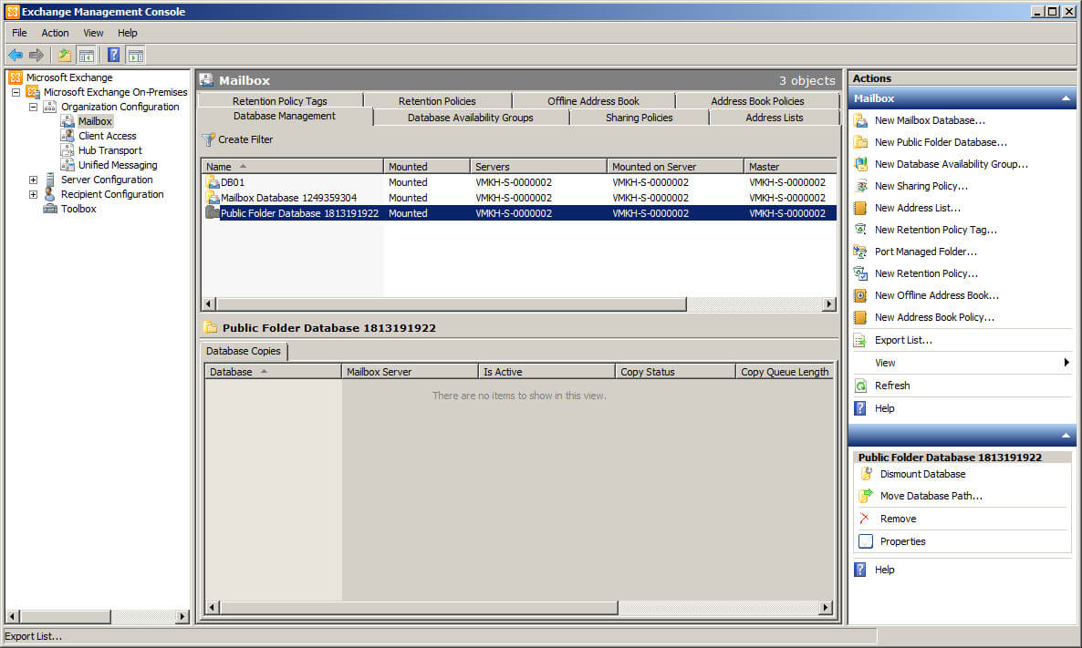 Настройка Exchange Server 2010