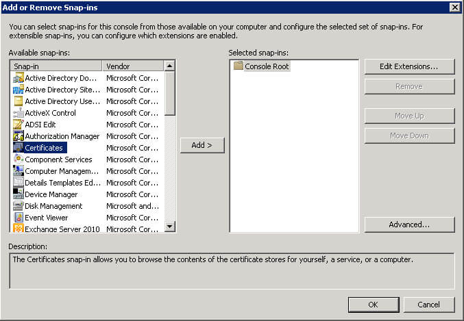 Настройка Exchange Server 2010