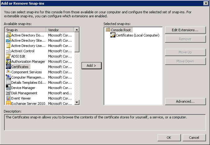 Настройка Exchange Server 2010