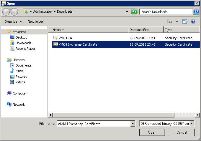 Настройка Exchange Server 2010