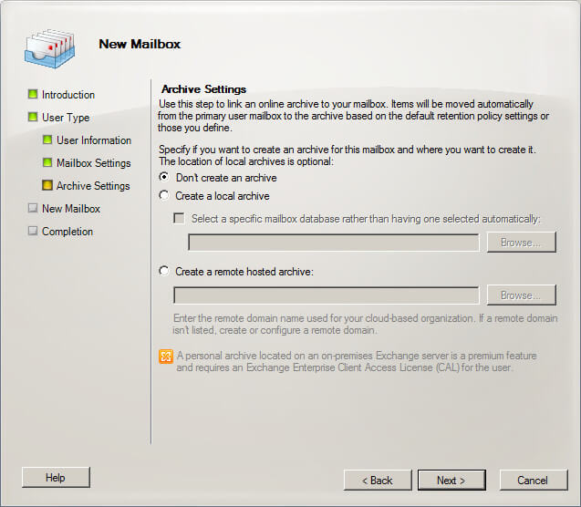 Настройка Exchange Server 2010