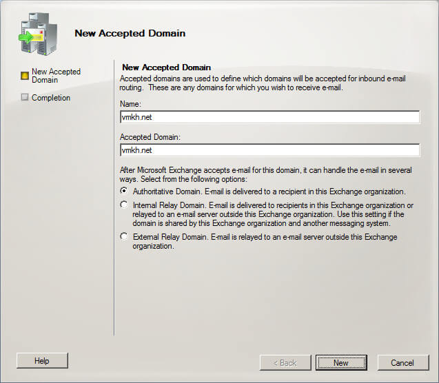 Настройка Exchange Server 2010