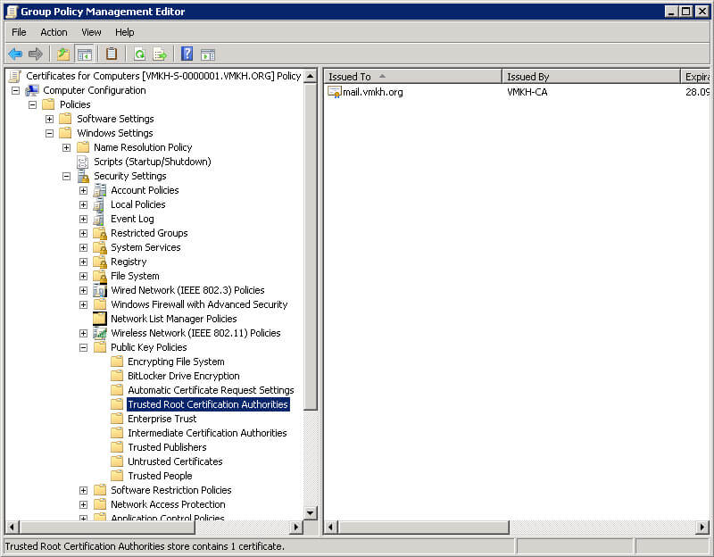 Настройка Exchange Server 2010