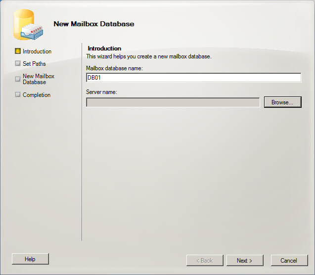 Настройка Exchange Server 2010