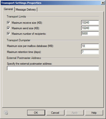 Настройка Exchange Server 2010