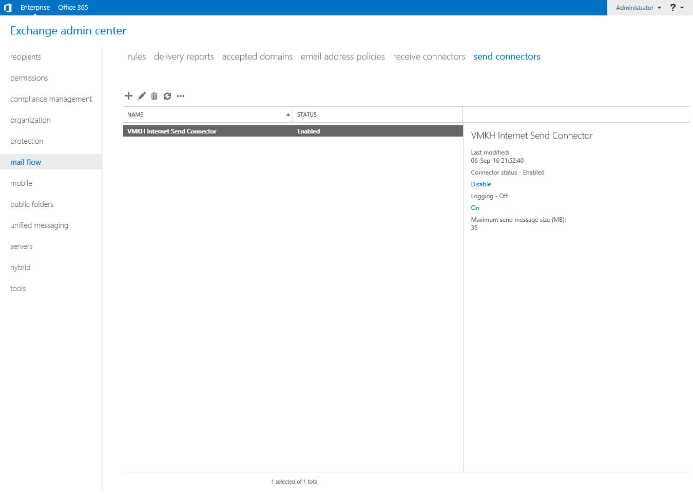 Настройка Exchange Server 2016