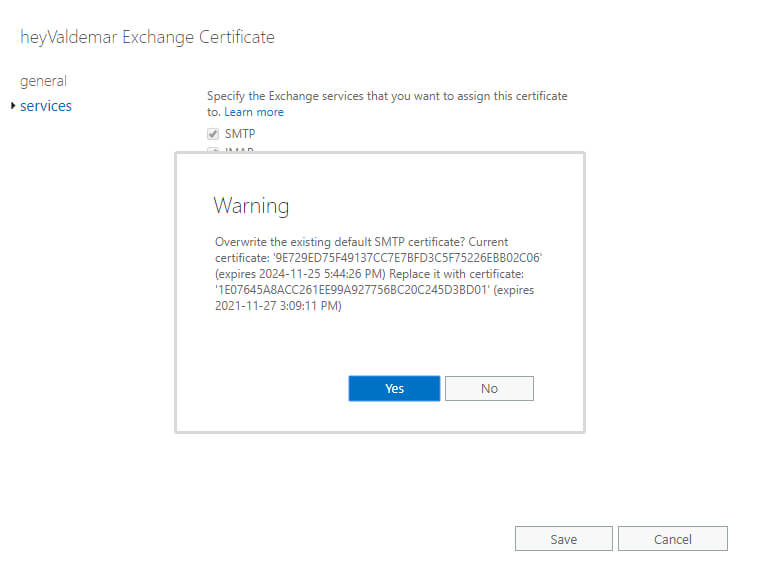 Настройка Exchange Server 2019