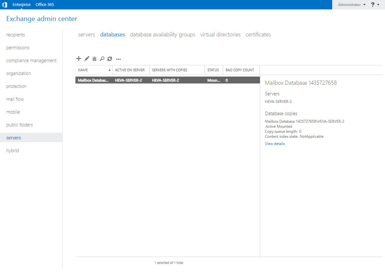 Настройка Exchange Server 2019