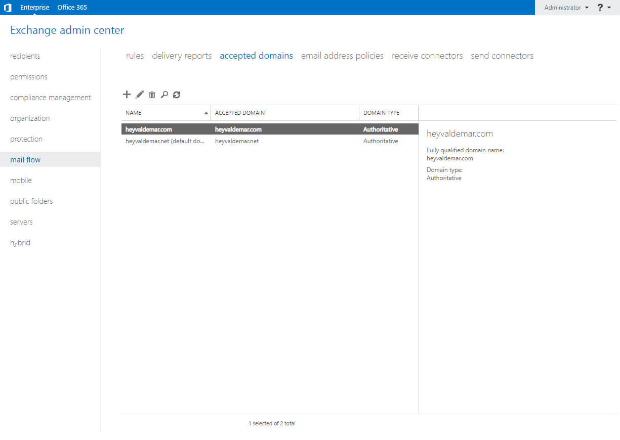 Настройка Exchange Server 2019