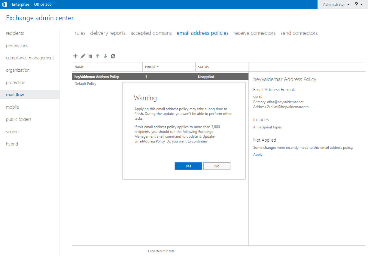 Настройка Exchange Server 2019