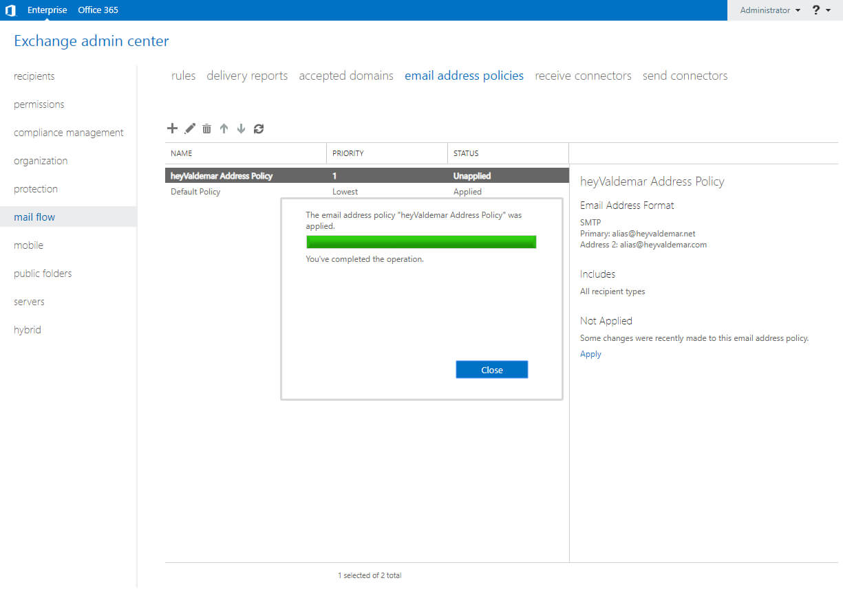 Настройка Exchange Server 2019