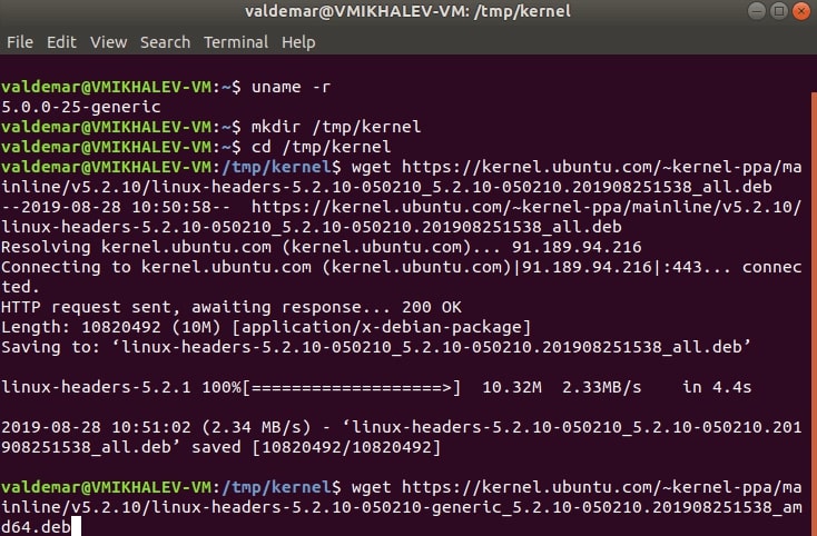 Обновление ядра на Ubuntu