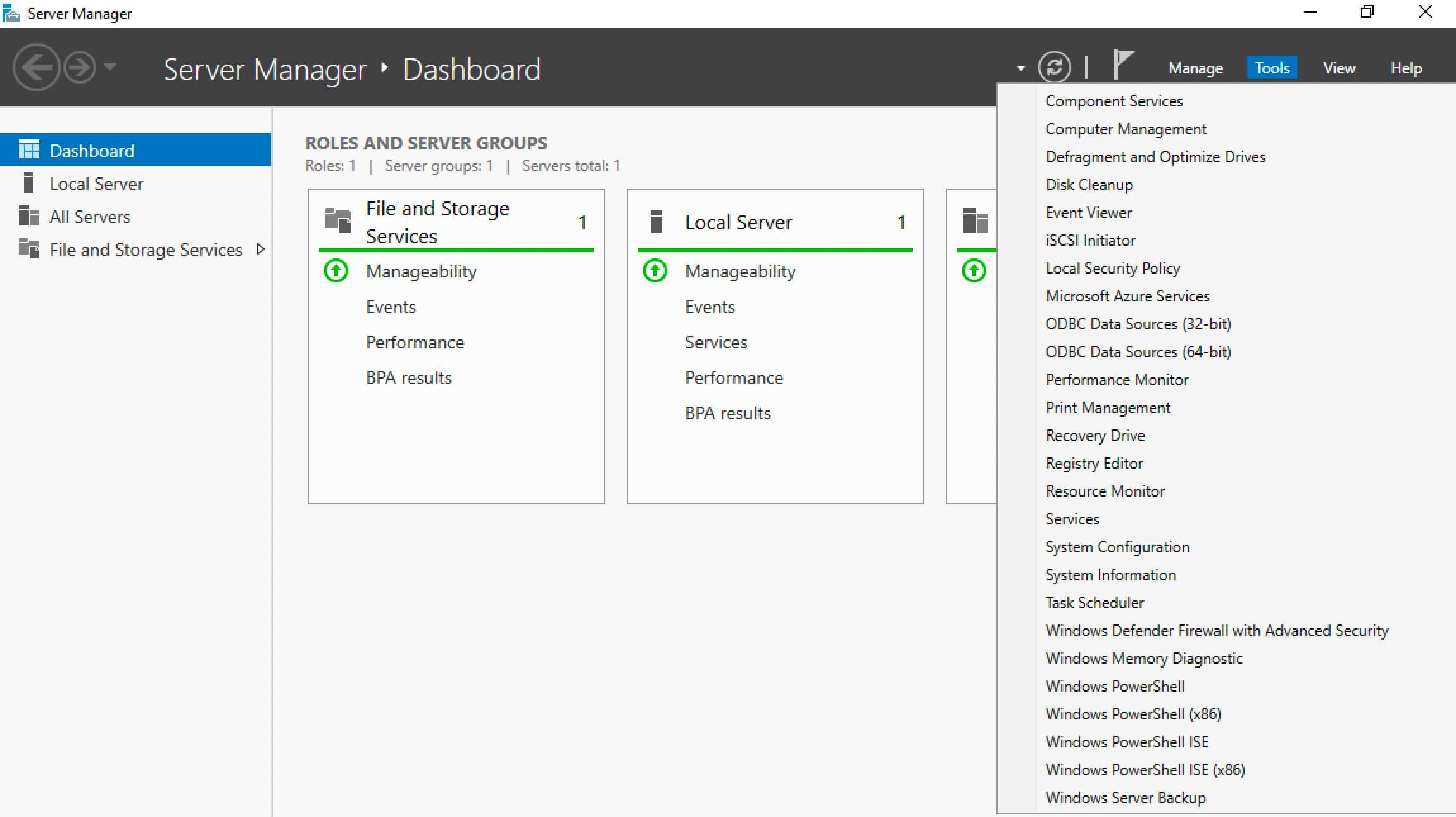 Отключение автозапуска Server Manager в Windows Server 2019