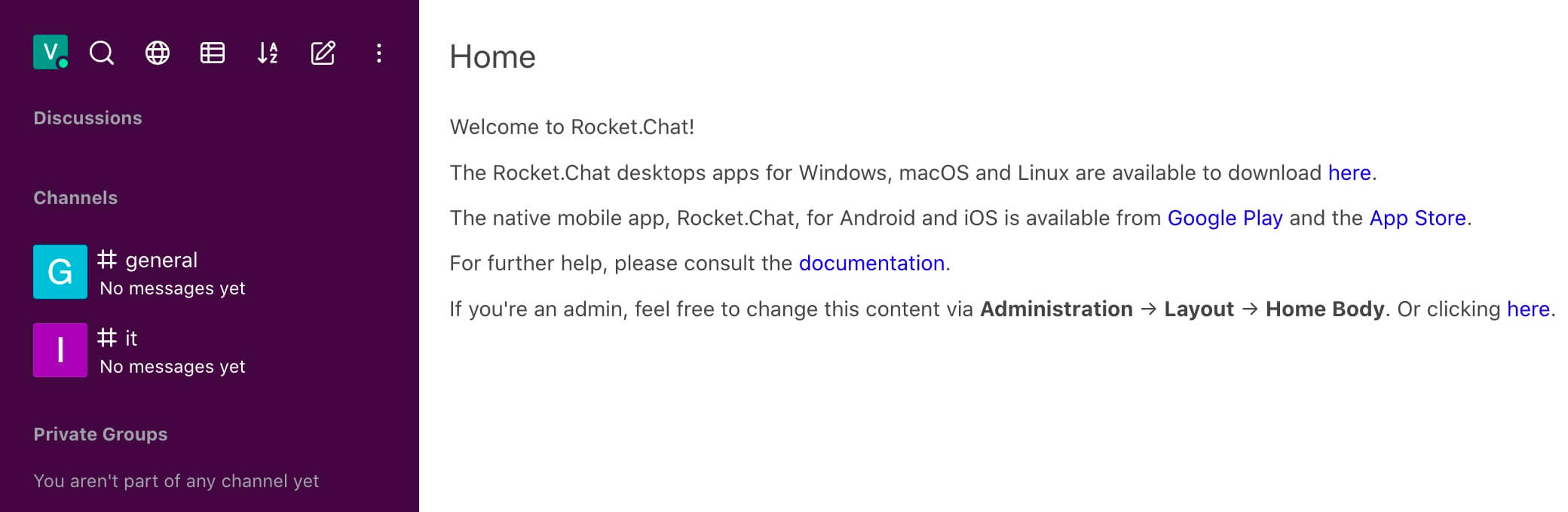 Rocket.Chat в цвете Slack