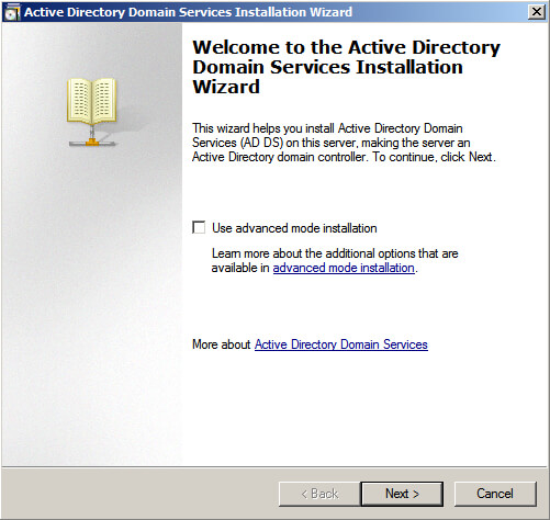 Установка Active Directory Domain Services на Windows Server 2008 R2