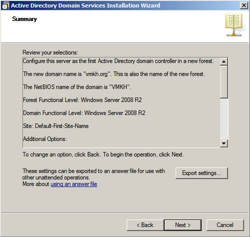 Установка Active Directory Domain Services на Windows Server 2008 R2