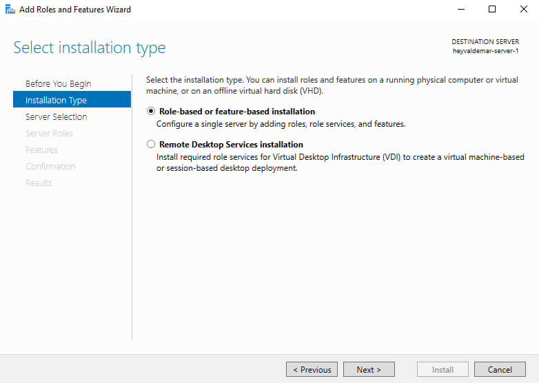 Установка Active Directory Domain Services на Windows Server 2019