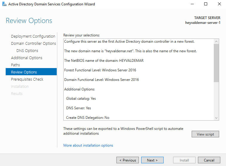 Установка Active Directory Domain Services на Windows Server 2019