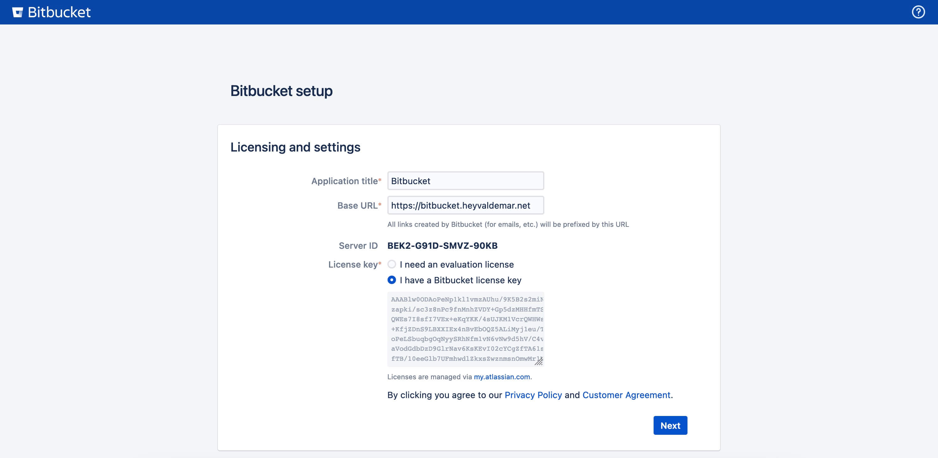 Установка Bitbucket с использованием Docker Compose