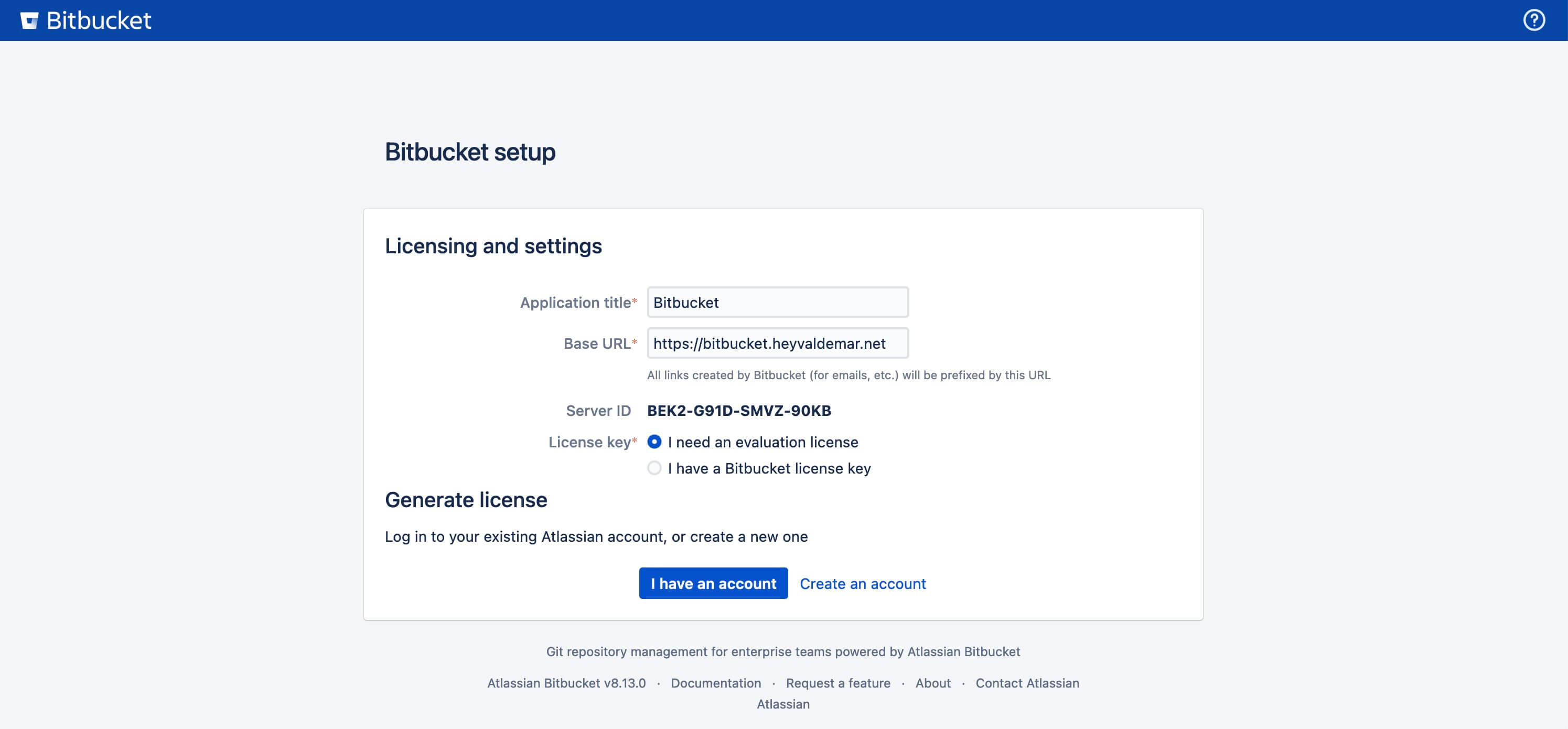 Установка Bitbucket с использованием Docker Compose