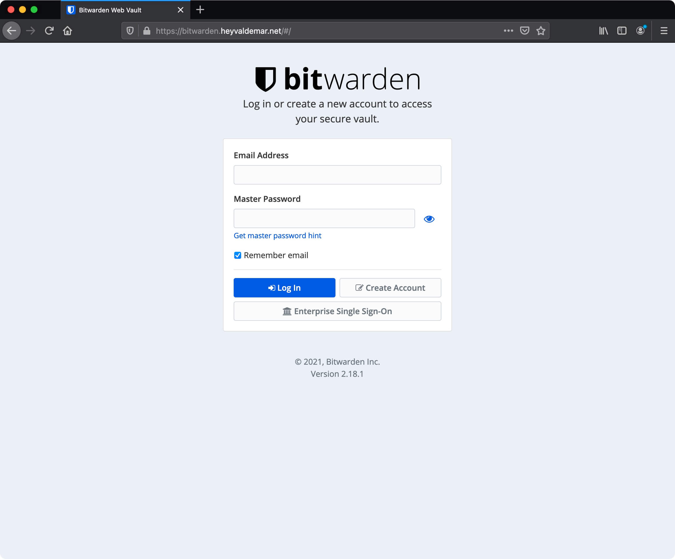 Установка Bitwarden на Ubuntu Server 20.04 LTS