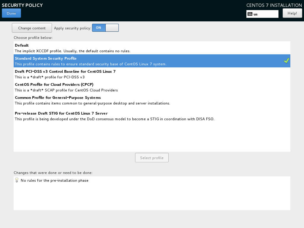 Установка CentOS 7 Minimal