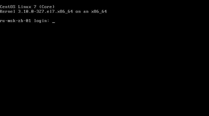 Установка CentOS 7 Minimal