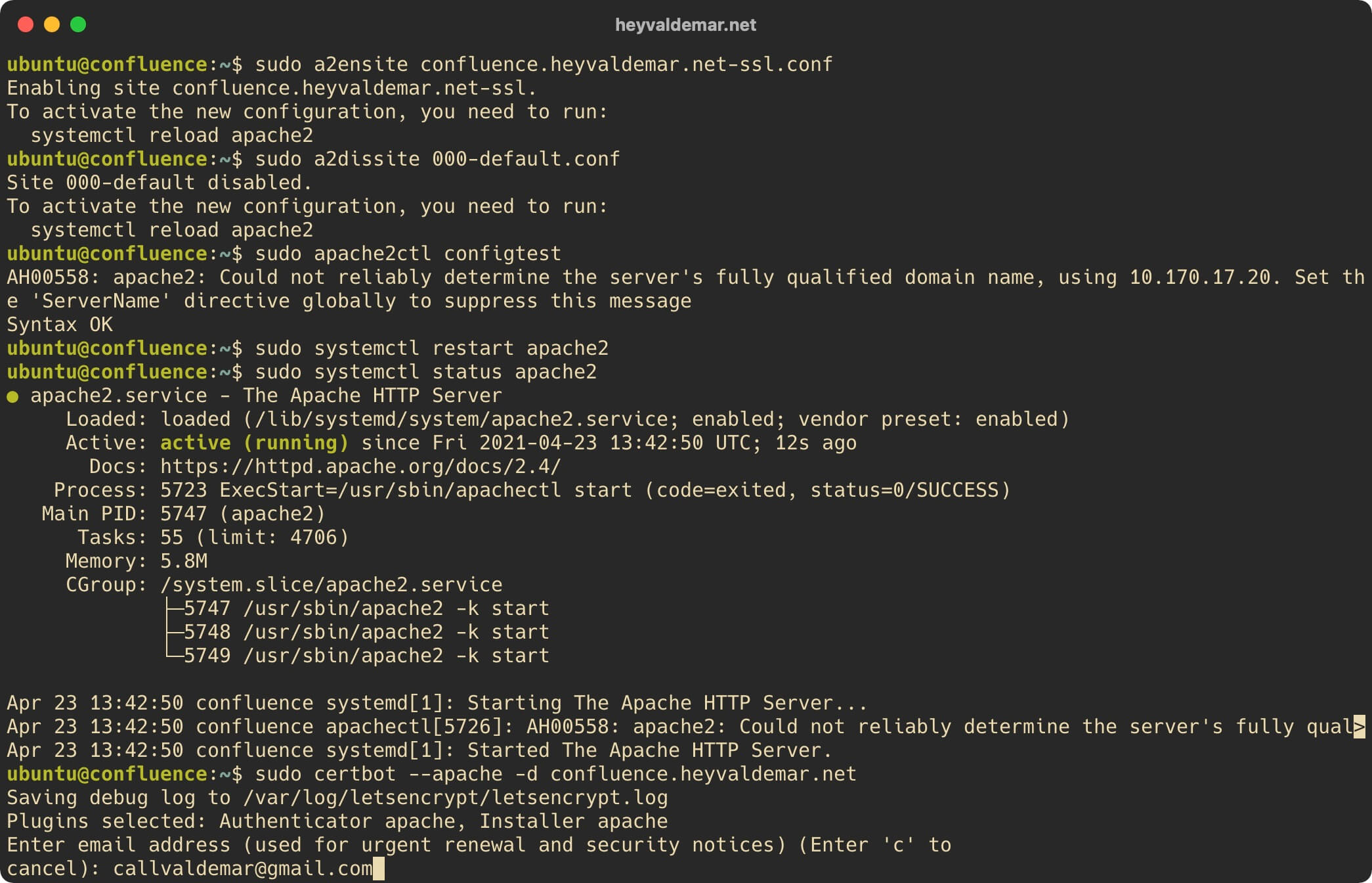 Установка Confluence на Ubuntu Server