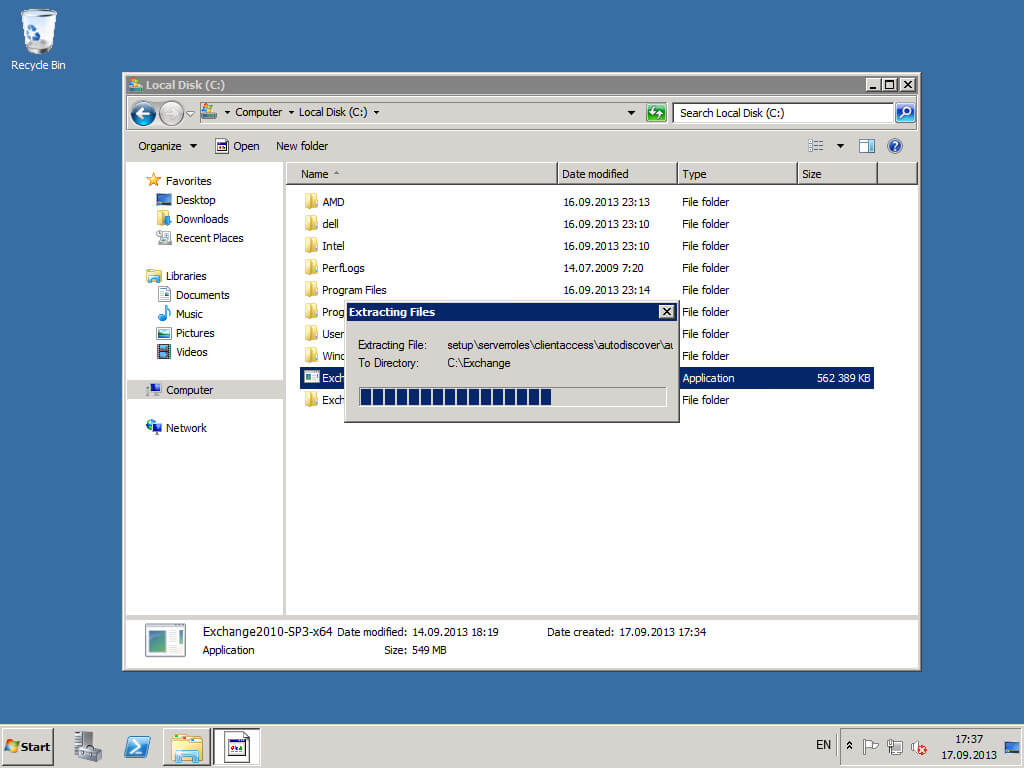 Установка Exchange Server 2010