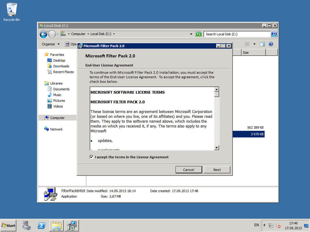 Установка Exchange Server 2010