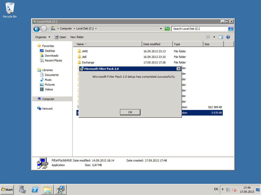 Установка Exchange Server 2010