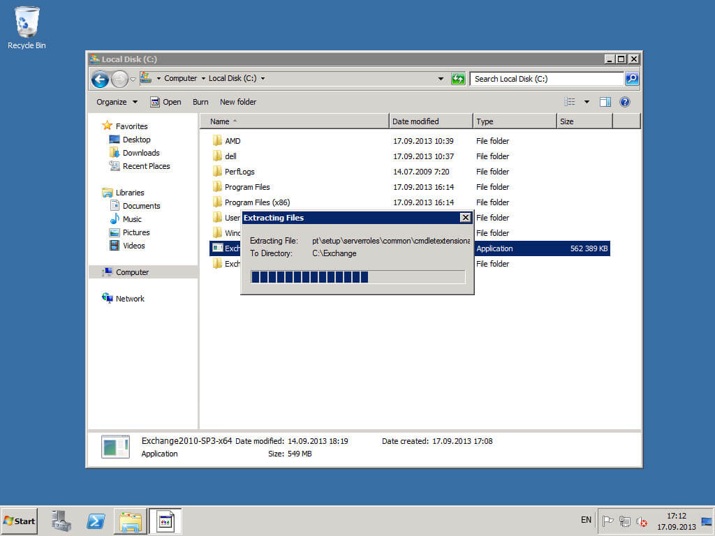 Установка Exchange Server 2010