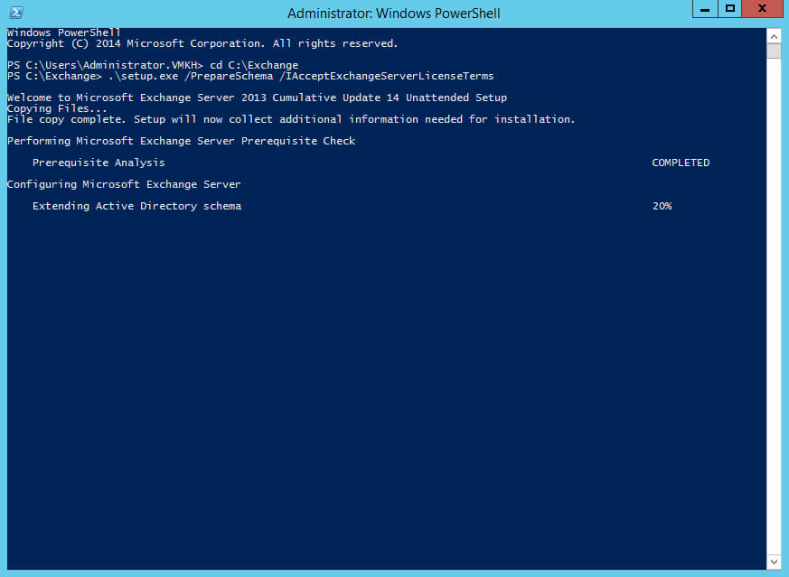 Установка Exchange Server 2013