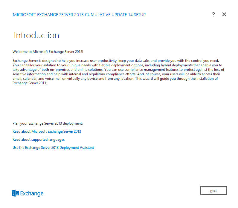 Установка Exchange Server 2013