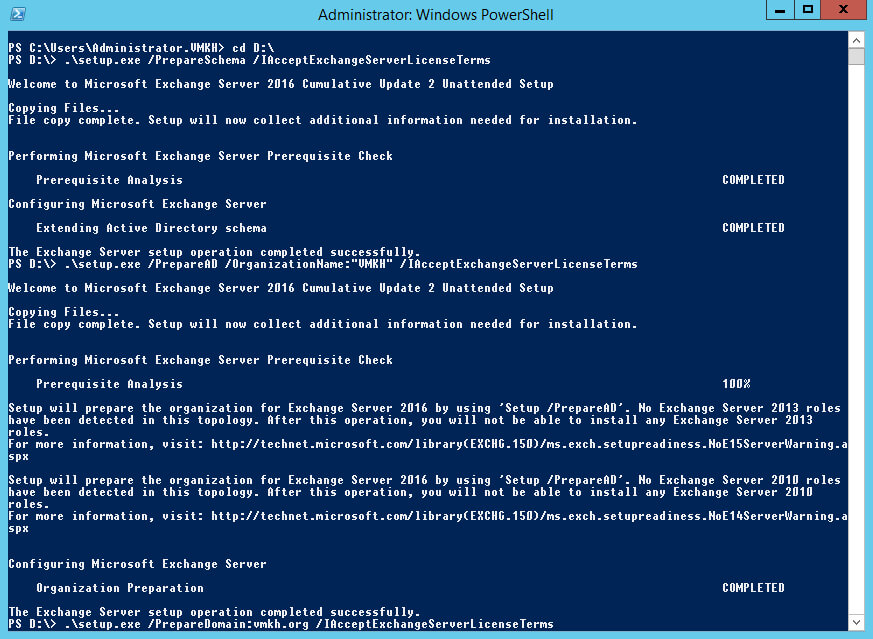 Установка Exchange Server 2016 на Windows Server 2012 R2