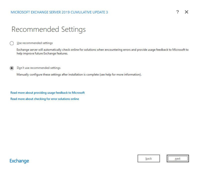 Установка Exchange Server 2019 на Windows Server 2019