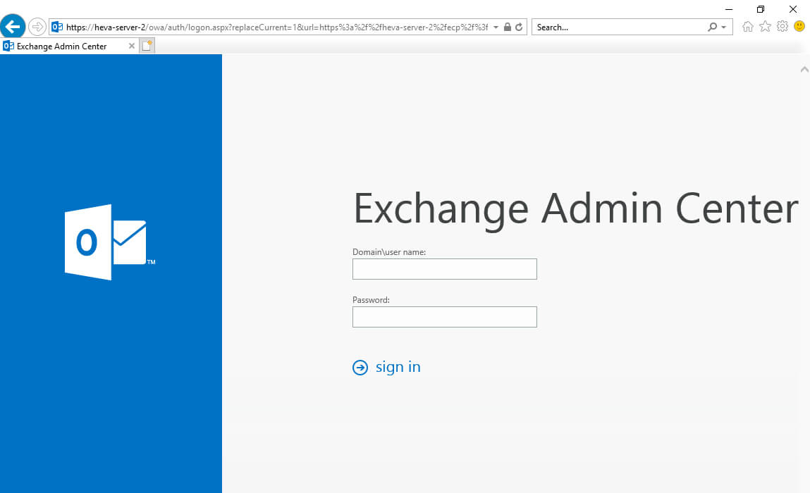 Установка Exchange Server 2019 на Windows Server 2019