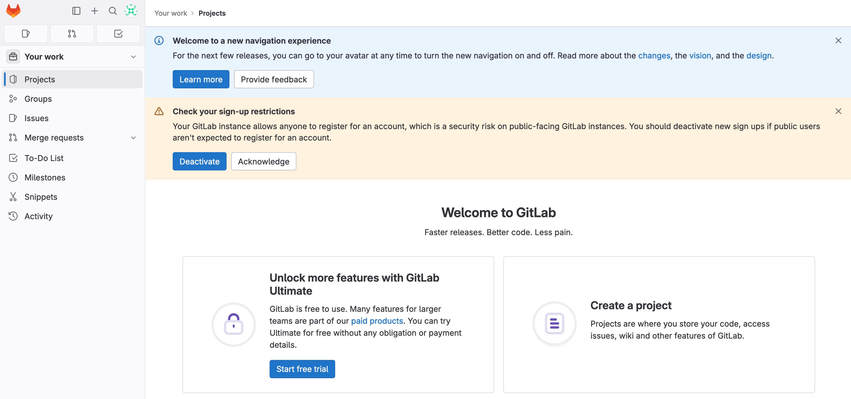 Установка GitLab с использованием Docker Compose