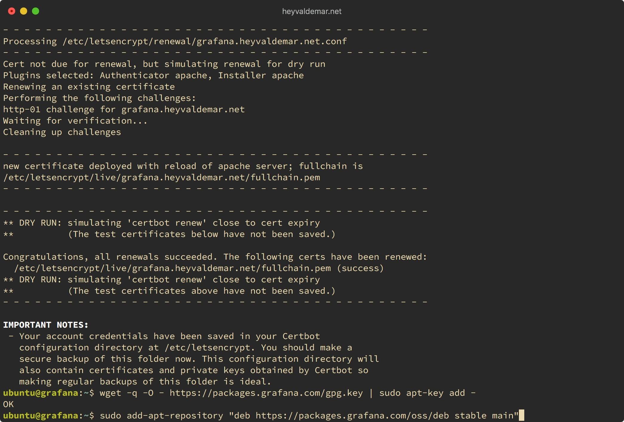 Установка Grafana на Ubuntu Server