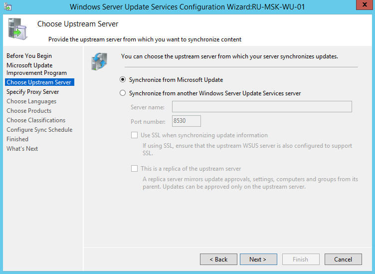 Установка и настройка Windows Server Update Services на Windows Server 2012 R2