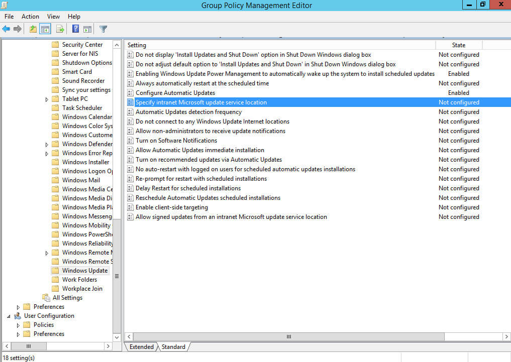 Установка и настройка Windows Server Update Services на Windows Server 2012 R2