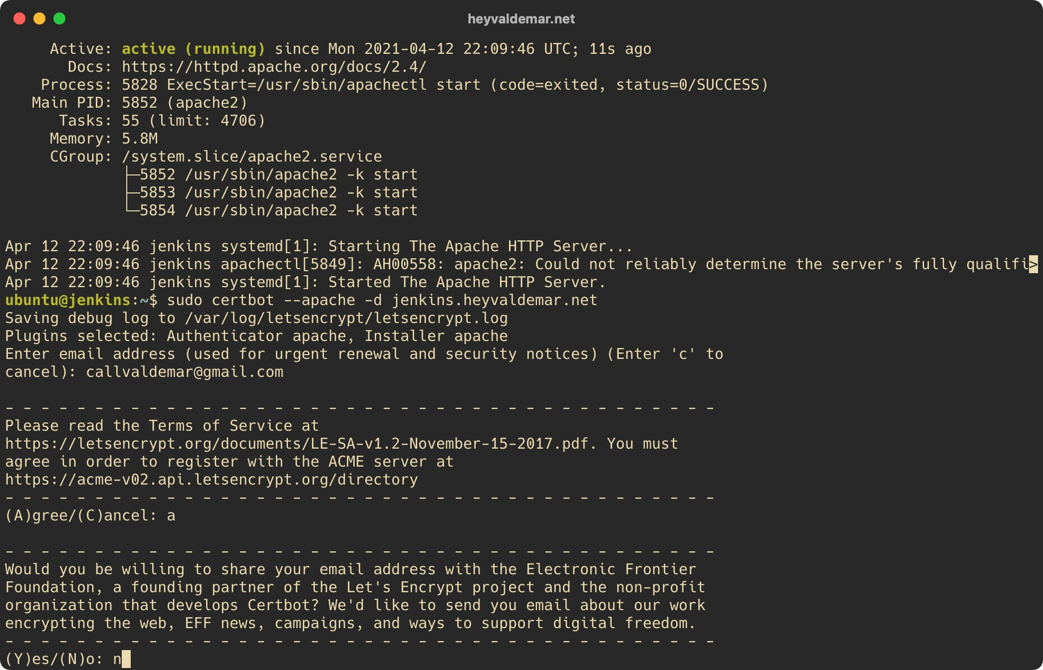 Установка Jenkins на Ubuntu Server