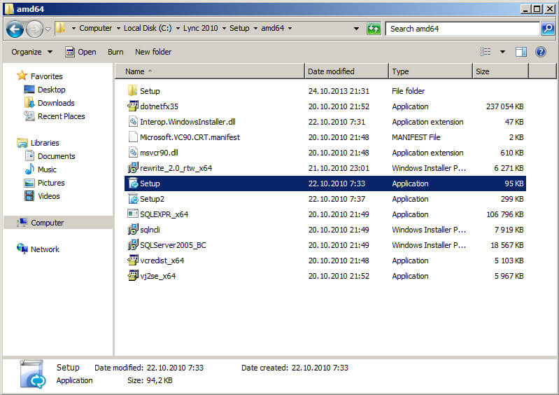 Установка Lync Server 2010