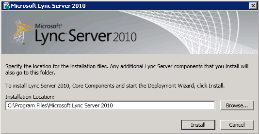 Установка Lync Server 2010