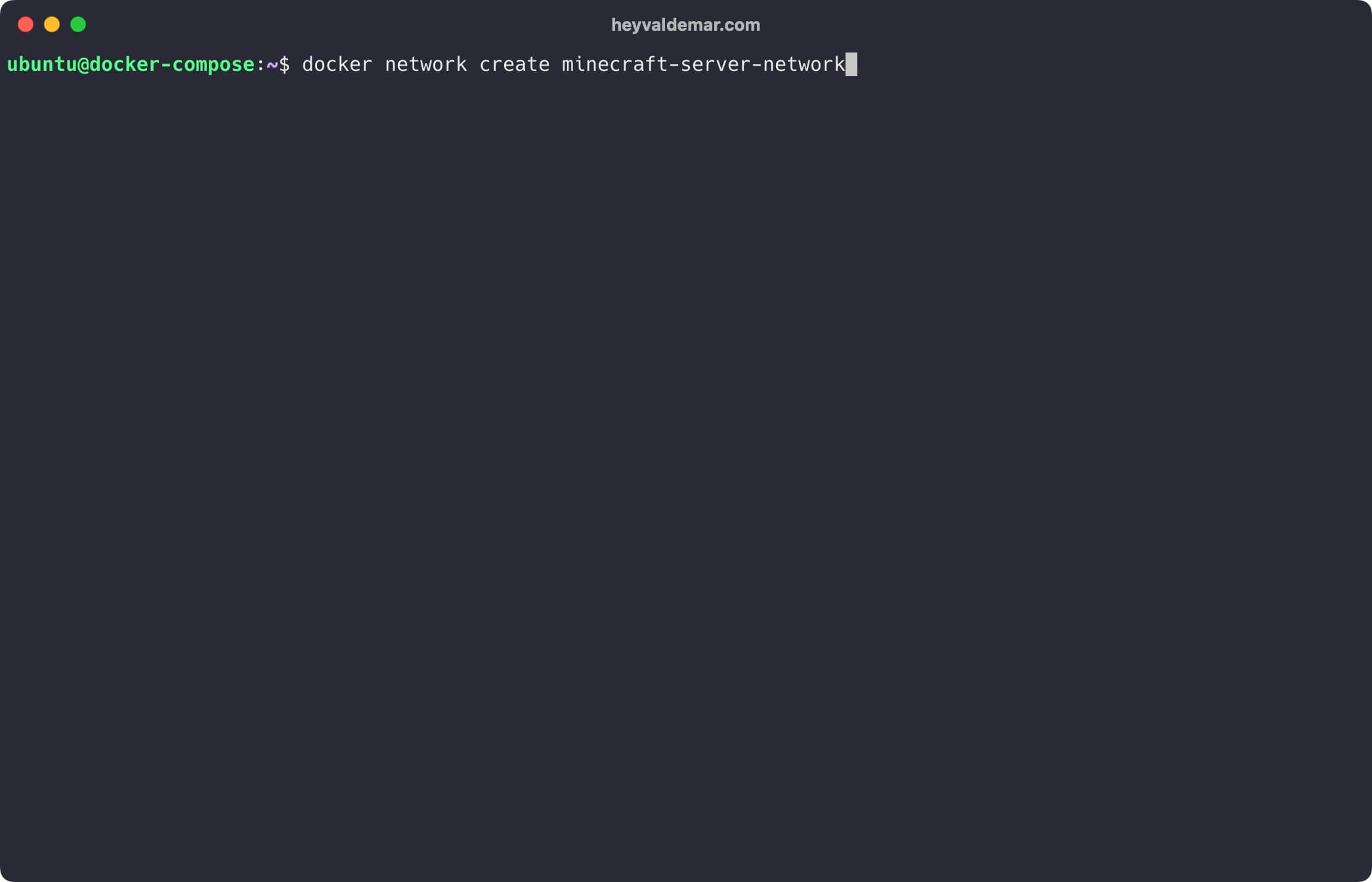 Установка Minecraft Server с использованием Docker Compose