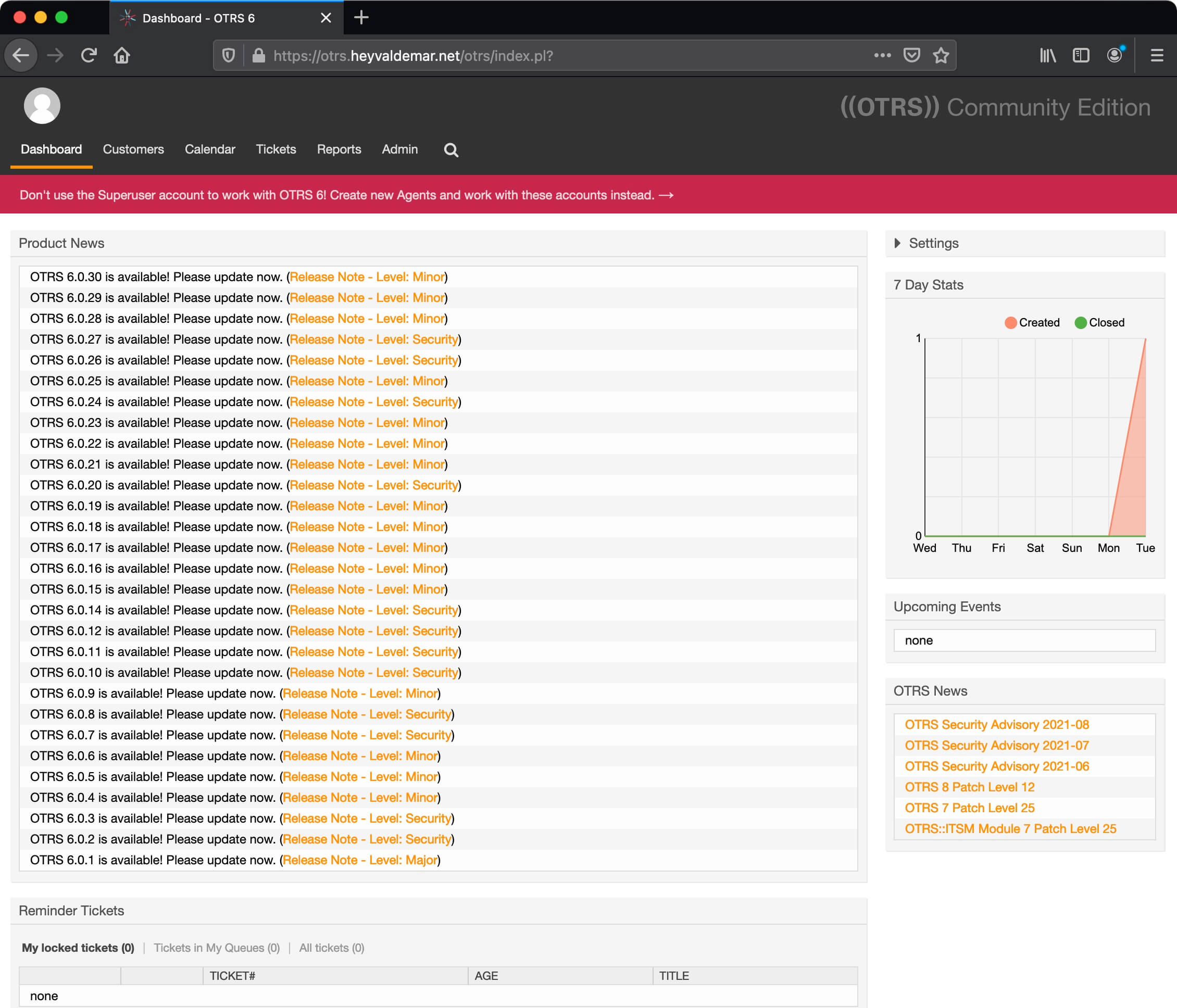 Установка OTRS на Ubuntu Server