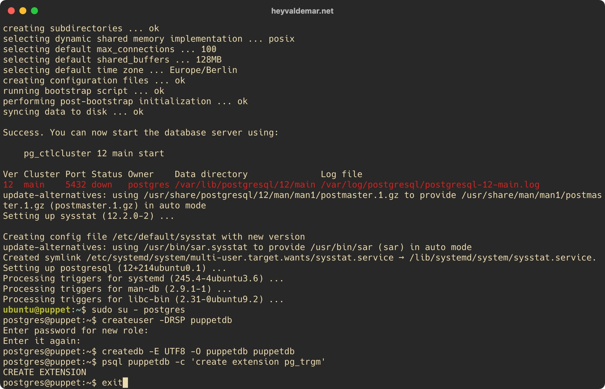 Установка PuppetDB на Ubuntu Server
