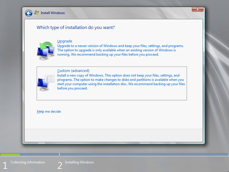 Установка Windows Server 2008 R2