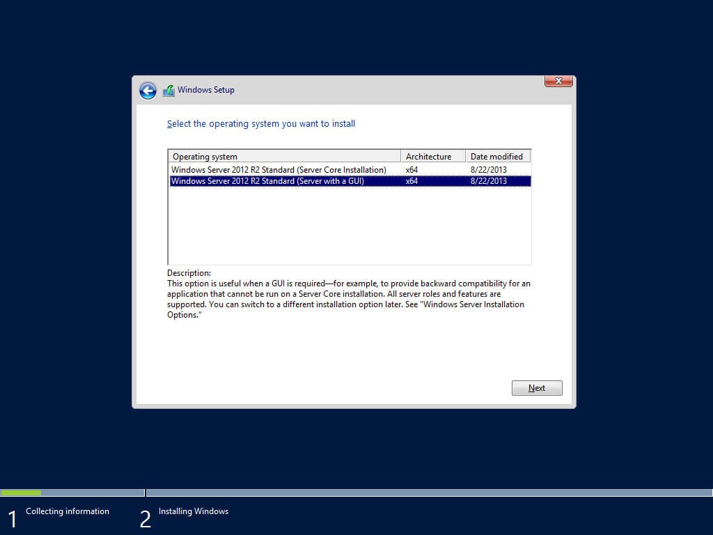 Установка Windows Server 2012 R2